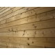 Bardage autoclavé 20 x 132 mm. Profil moutier - vert et marron